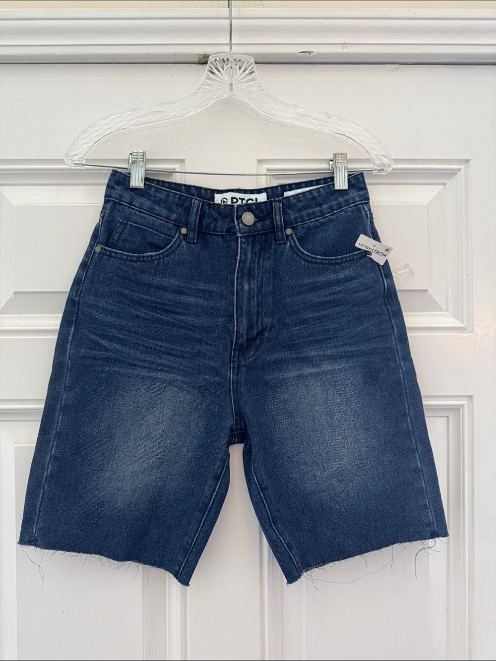 Dark Blue Denim Bermuda Shorts